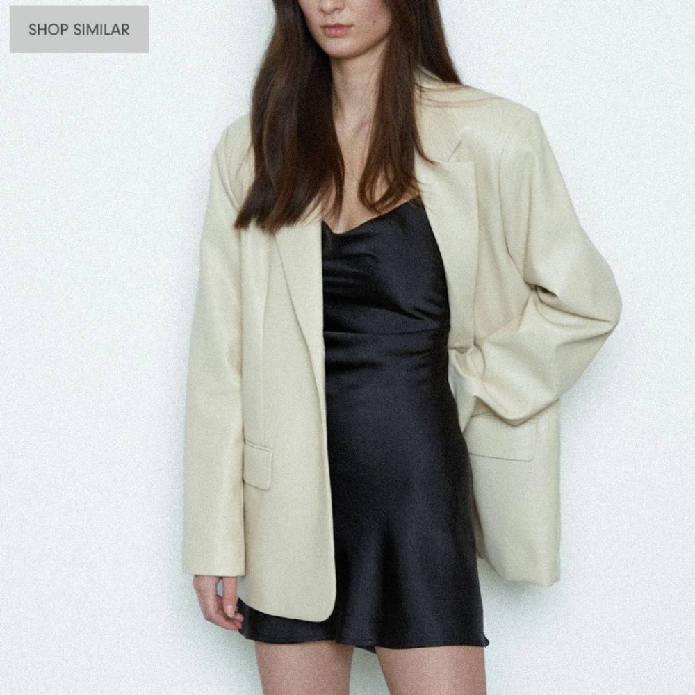 Oak + Fort Vegan Leather Blazer - NWT